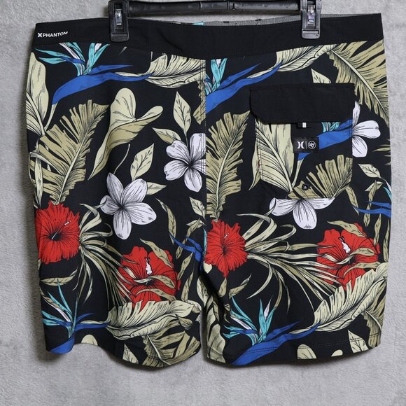 Hurley x 47 Arizona Diamondbacks Board Shorts Mens 40 Black Floral MLB Baseball - Picture 4 of 12